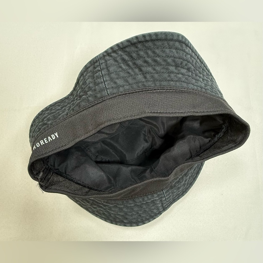Adidas Denim Black Bucket Hat with White Logo Y2K - Picture 6 of 8